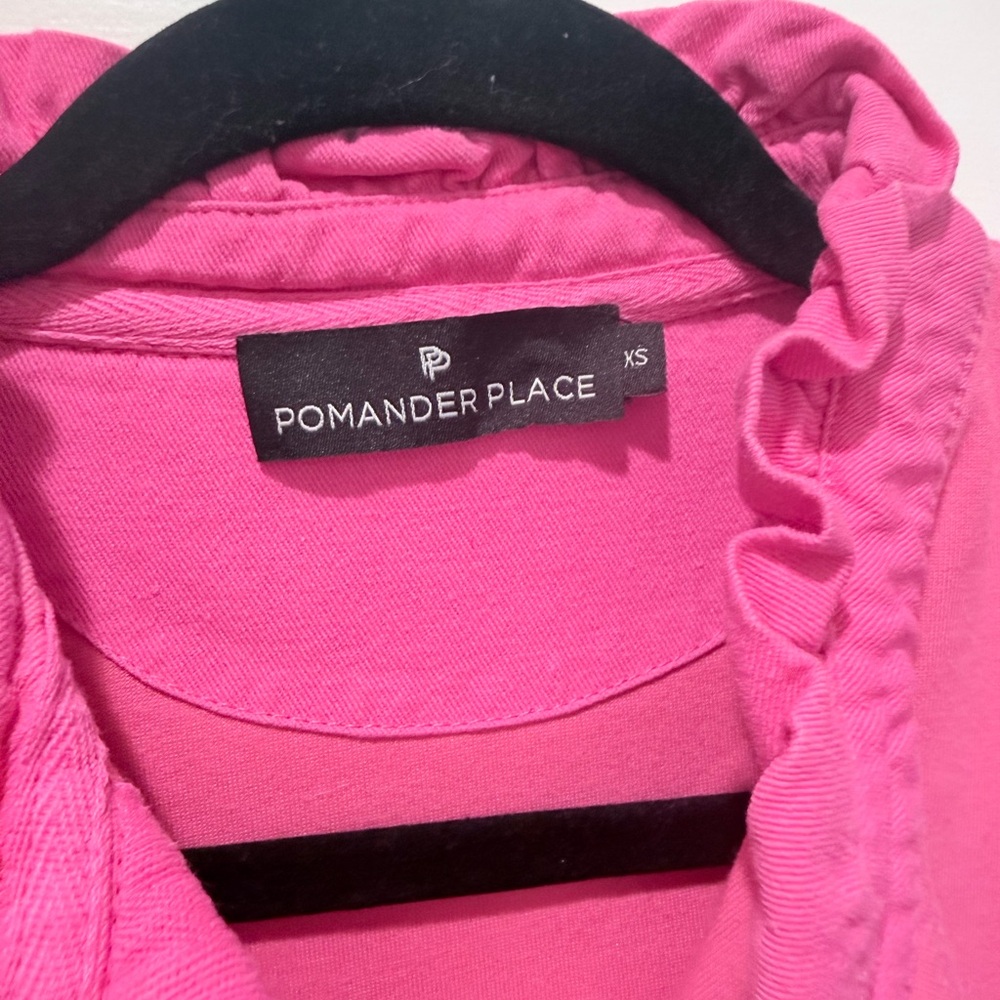 Pomander Place Fuchsia Ruffled Blouse - Picture 2 of 3